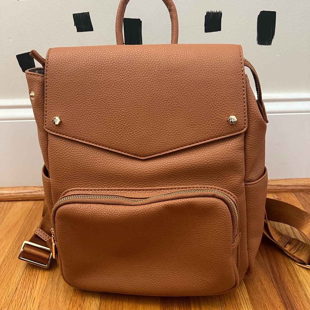 Park and Faith Mini Vegan Leather Diaper Backpack